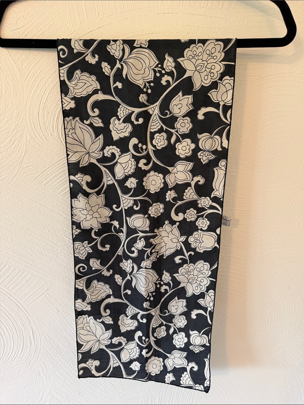 Vintage Silk Floral Scarf.